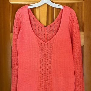 Free People Coral Spring Sweater - L